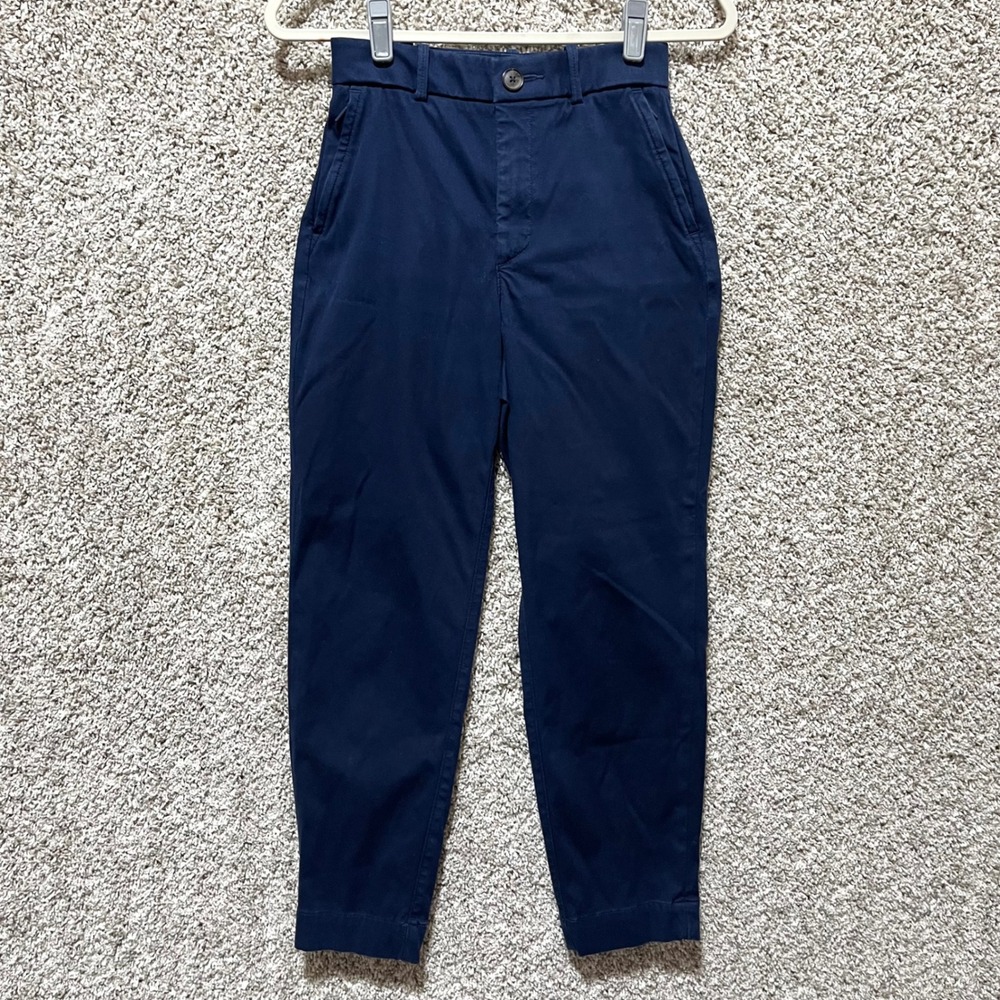 SpanxSuperSmooth Pants Women's XS Blue High Rise Stretch Twill Slim Straight